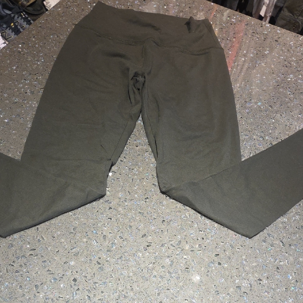 Aerie Dark Olive Mid-Rise Leggings